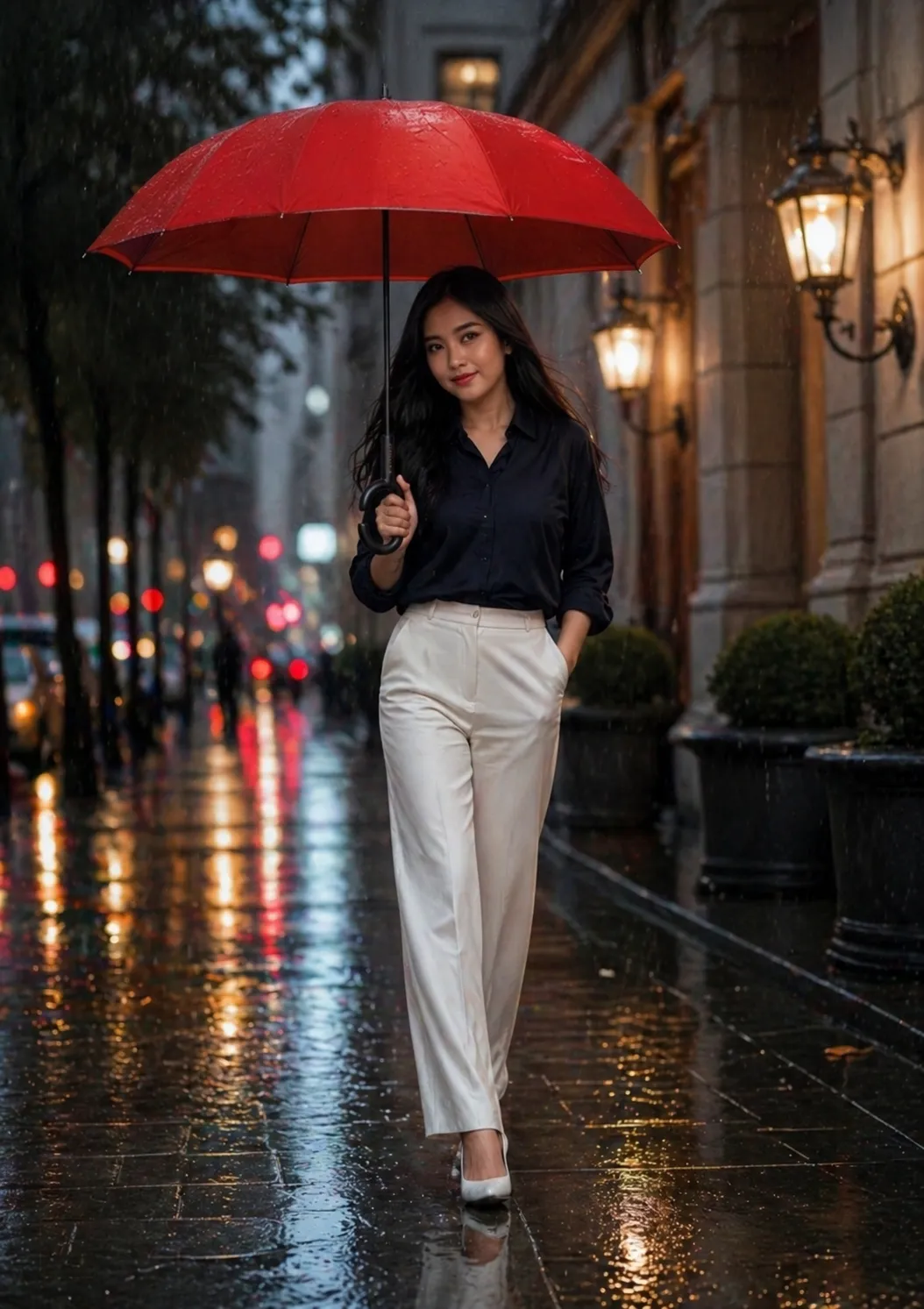 Payung Terbalik Kazbrella custom warna merah